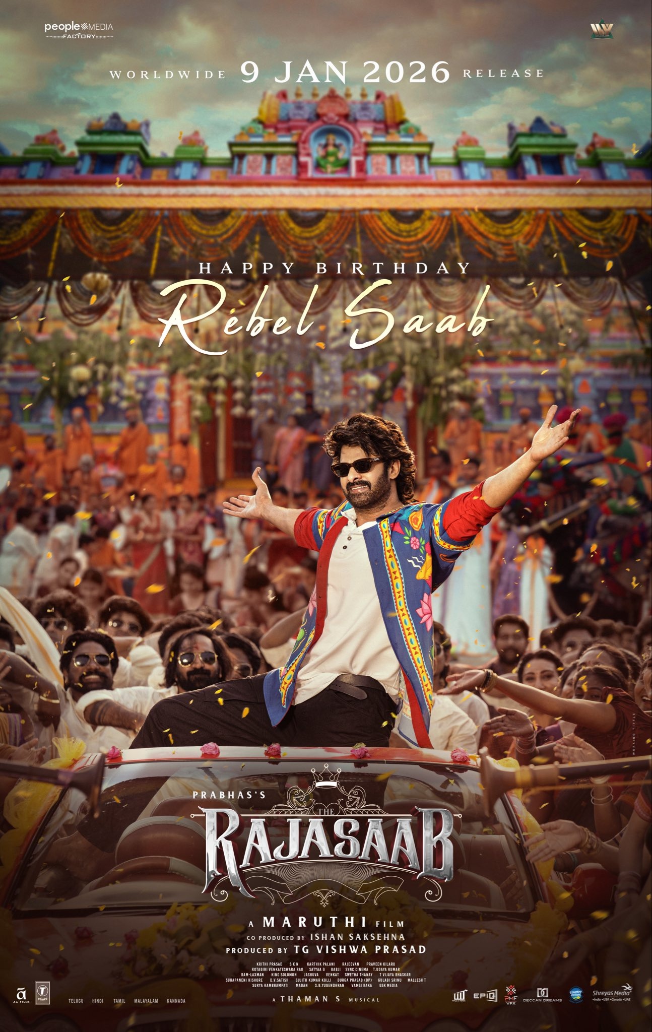 Birthday Poster Of Prabhas The Raja Saab Birthday Poster Of Prabhas The Raja Saab