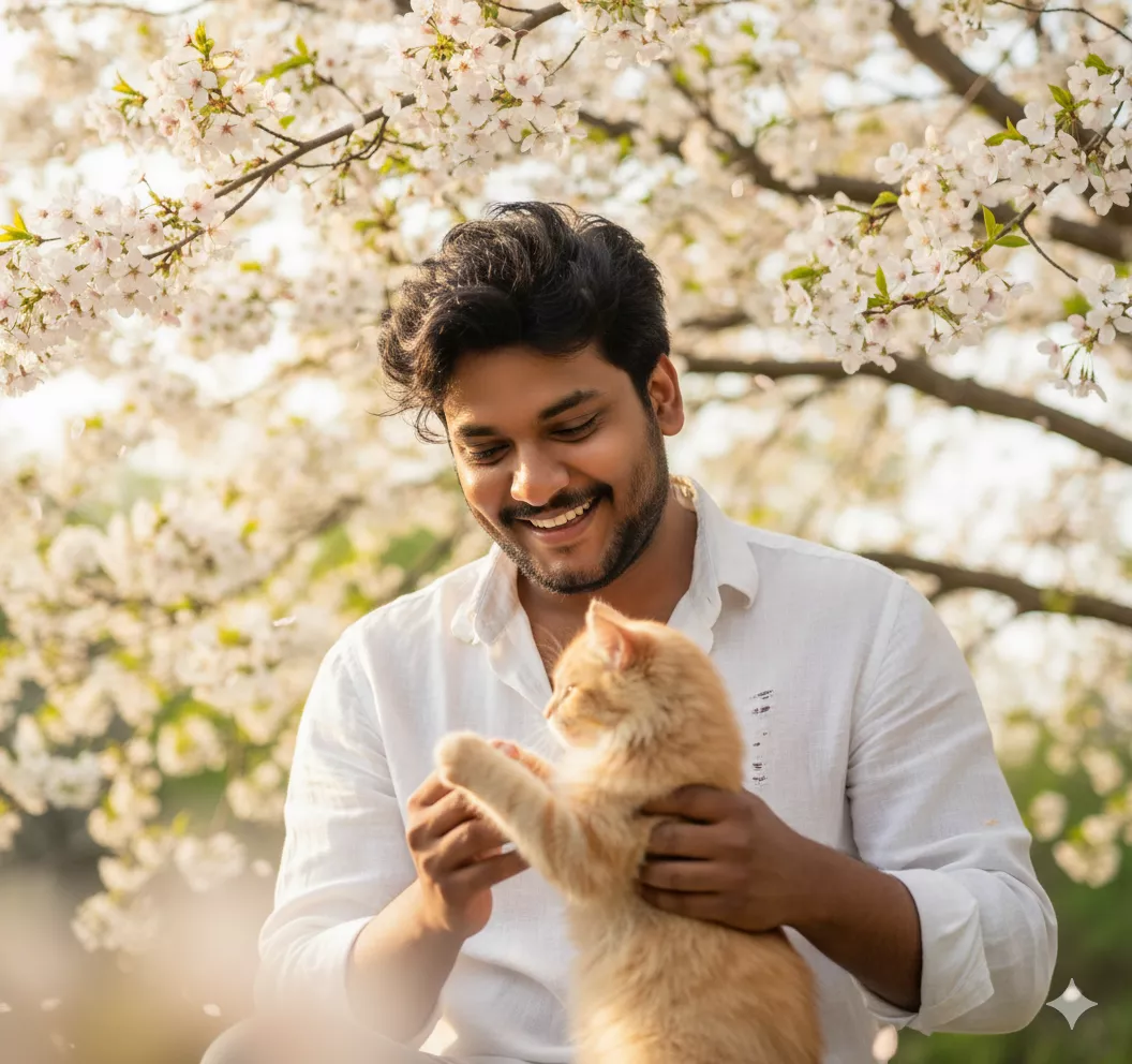 Cat & Blossom Joy DSLR AI Image Prompts For Boys Cat & Blossom Joy DSLR AI Image Prompts For Boys
