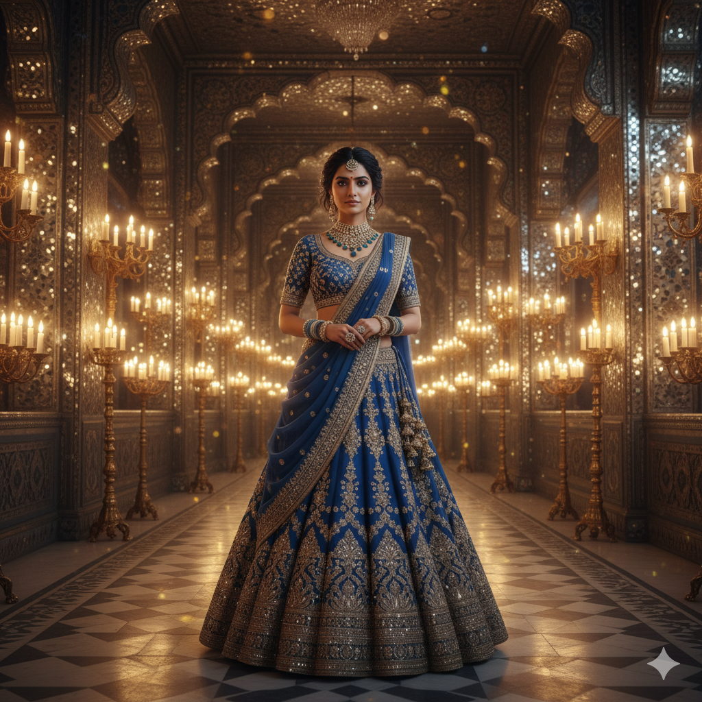 Sheesh Mahal Reflections Gemini AI Retro Saree Prompts Sheesh Mahal Reflections Gemini AI Retro Saree Prompts