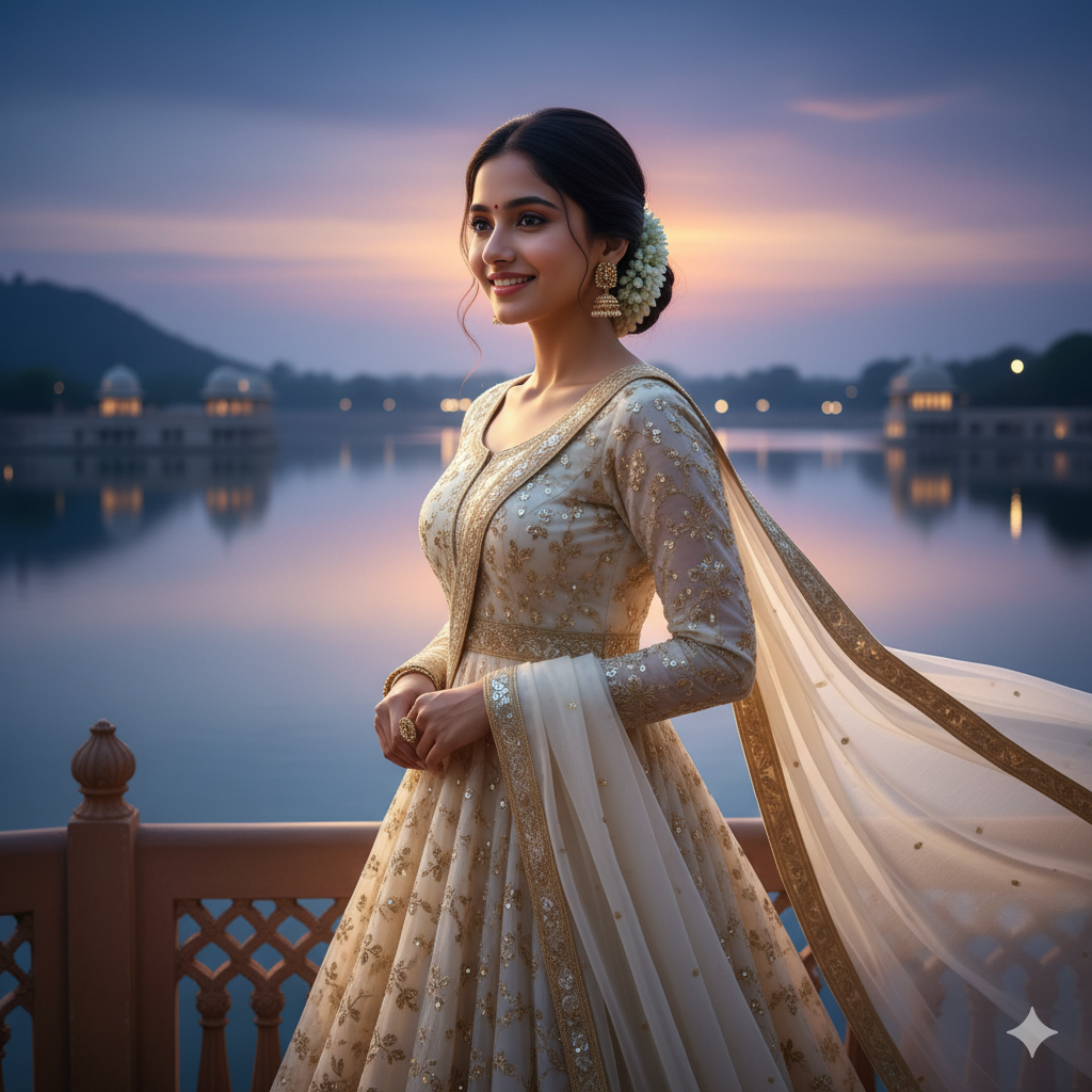 Twilight Grace In Udaipur AI Photo Editor Prompts For Rajasthani Girls Twilight Grace In Udaipur AI Photo Editor Prompts For Rajasthani Girls