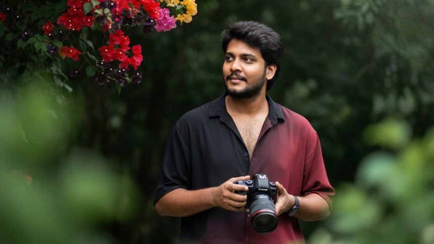 Cinematic Dark Green Portrait With Bougainvillea Frame AI Prompt