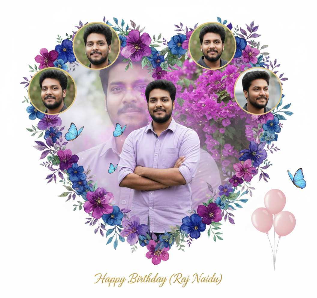 Creative AI Photo Prompts For Portrait Collage Editing