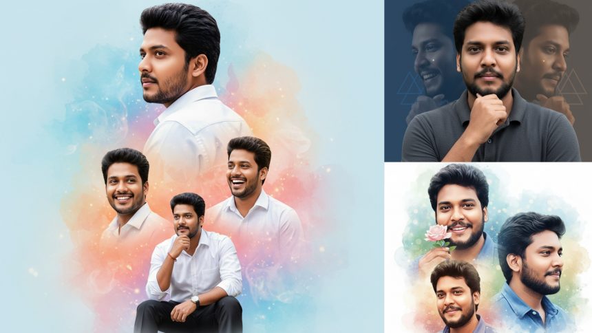 Creative Portrait Collage AI Photo Prompts