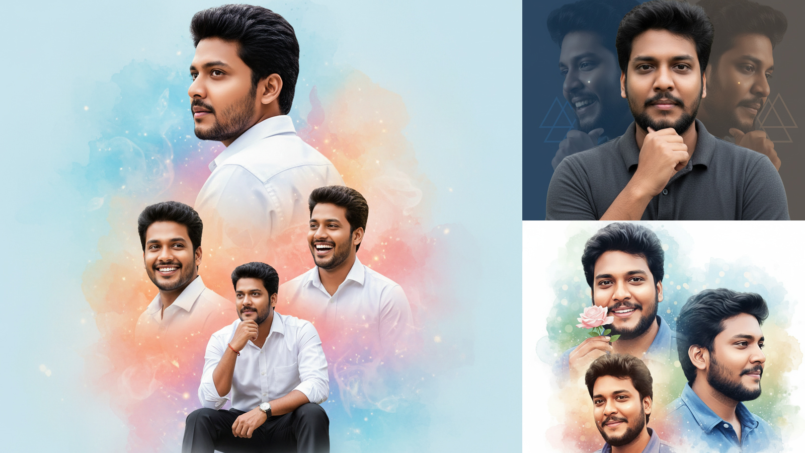 Creative Portrait Collage AI Photo Prompts