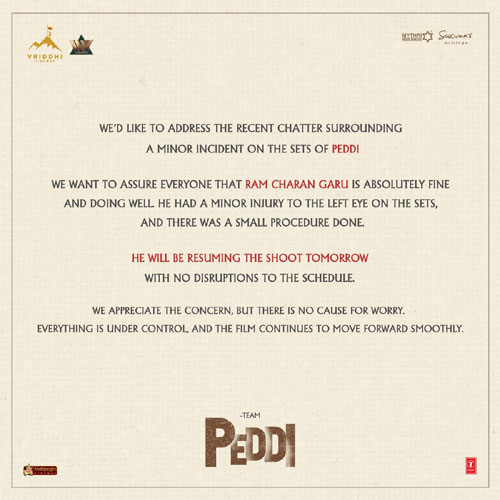 Ram Charan Peddi Injury Update Ram Charan Peddi Injury Update