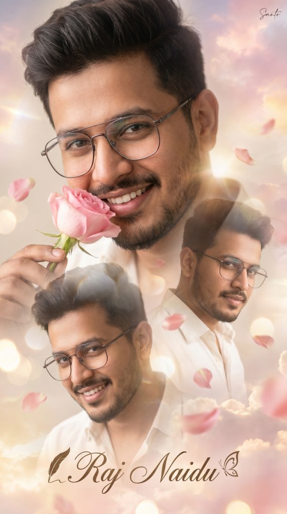 Dual Exposure AI Image Prompts For Boys With Google Gemini AI 2026 Double Exposure Dreamy Rose Collage Portrait AI Image Prompt
